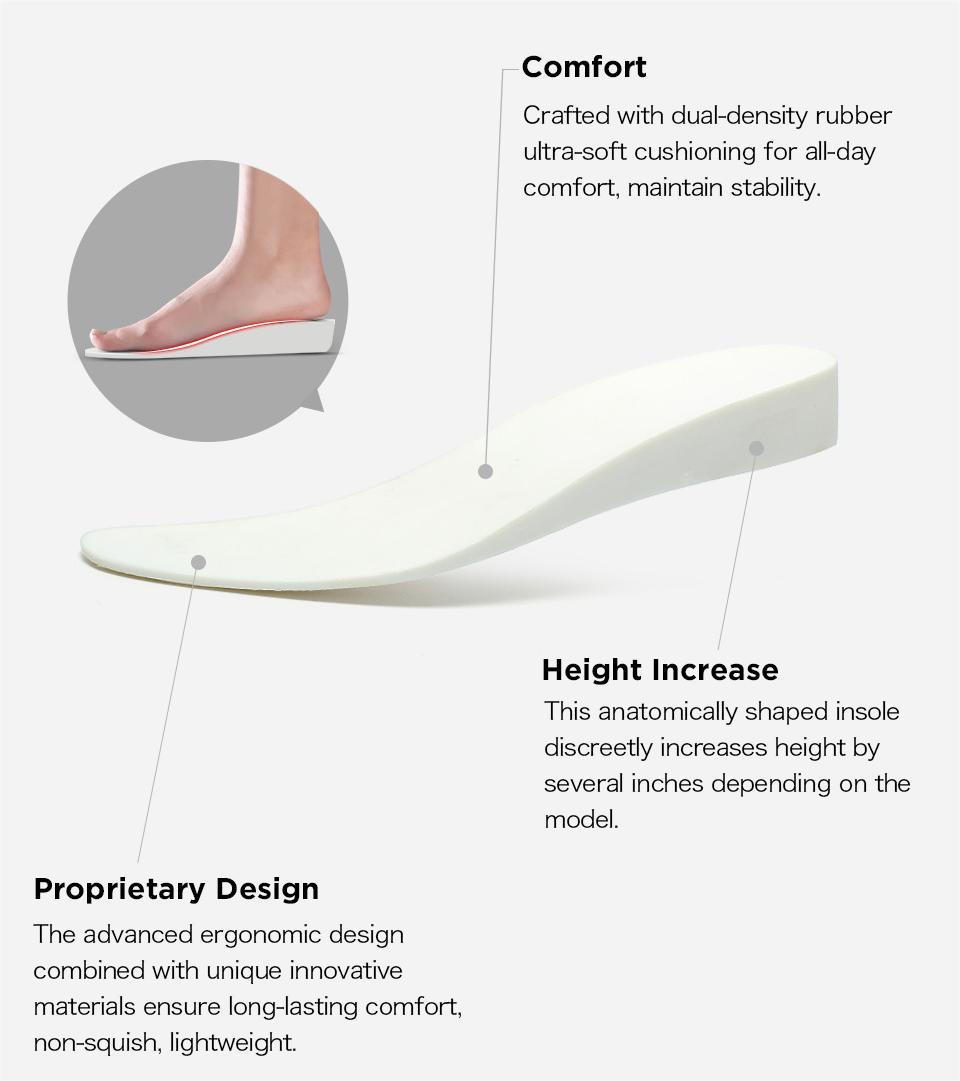 inserciones para zapatos para aumentar tu altura
