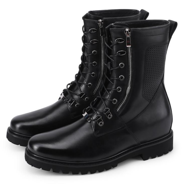 Combat Boots with Wedge Heel