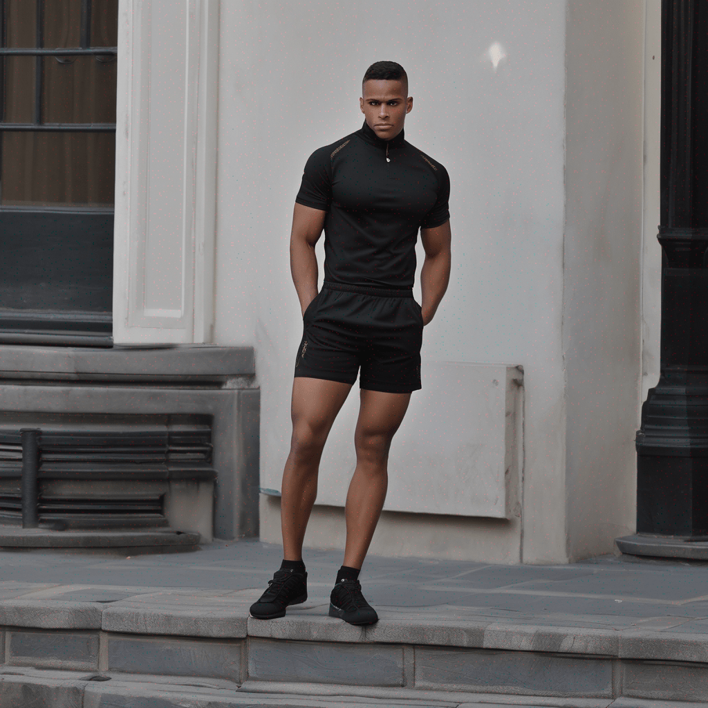 pantalones cortos negros para hombres que quieren verse más altos