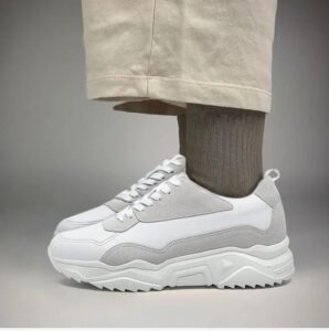 Zapatillas blancas gruesas de 7 cm