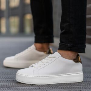 Zapatillas blancas con plataforma de 7 cm / 2,76 pulgadas