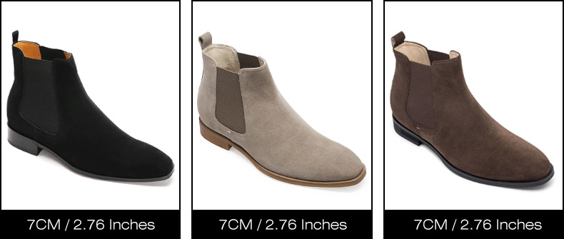 Botas Chelsea de Gamuza 7 CM / 2.76 Pulgadas