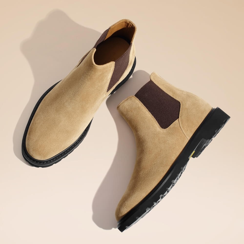 Botas Chelsea de Cuero Suede 8CM / 3.15 Pulgadas