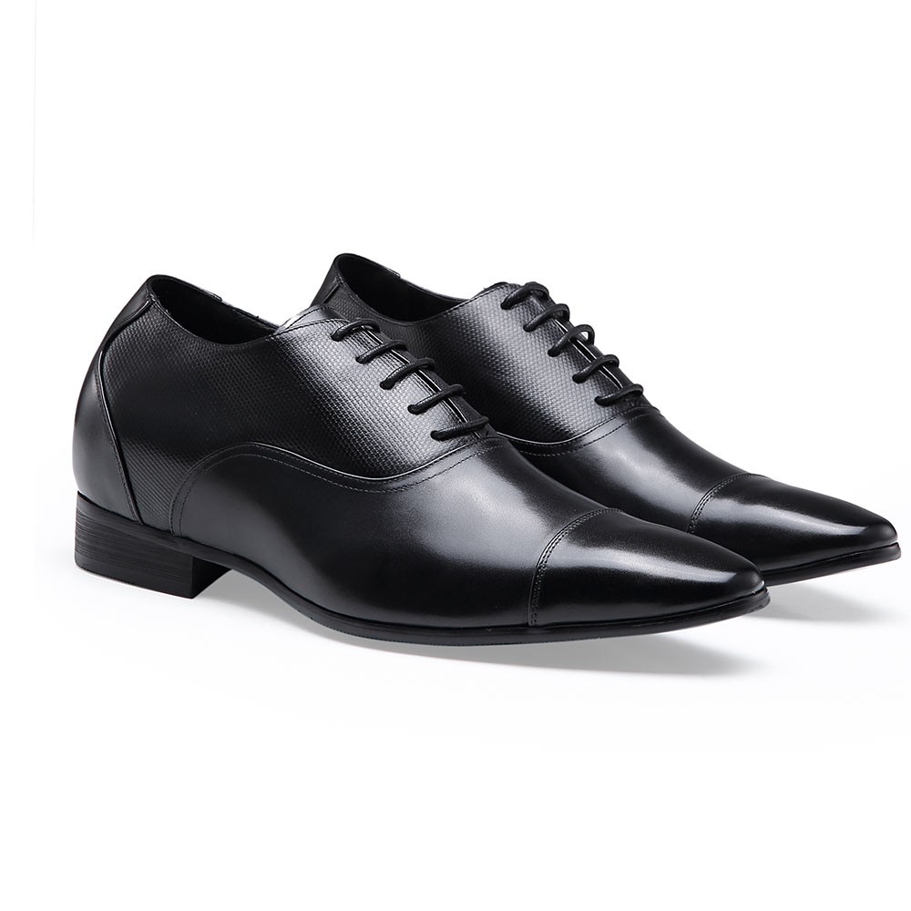 CMR CHAMARIPA Men's Black Formal Dress Leather Shoes