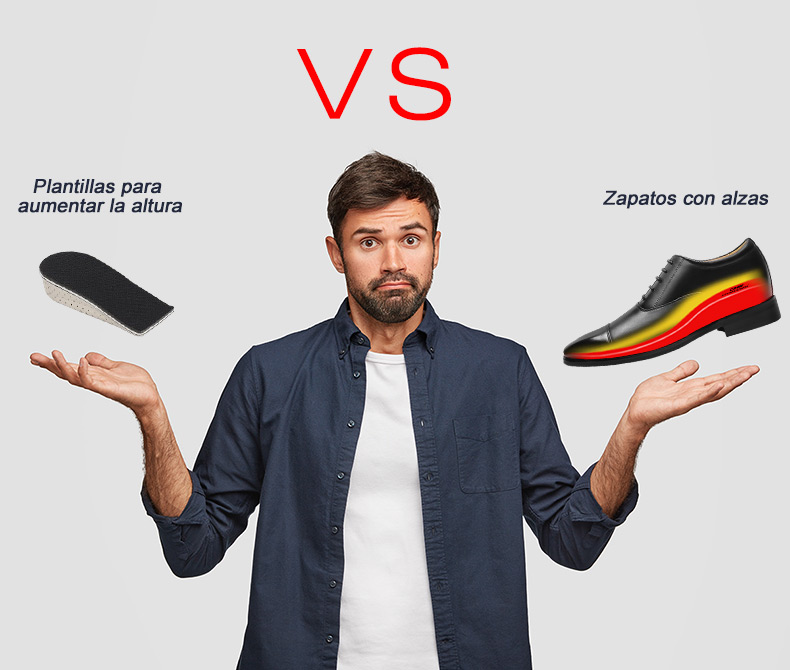 Zapatos con alzas VS Plantillas altura