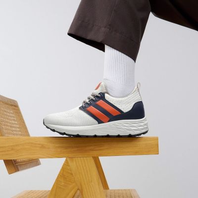 Zapatillas con Alza para Hombre – 8cm Tejido Blanco Transpirable