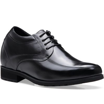 Zapatos Vestir de tacón alto para hombres - Zapatos que le dan altura Negros - 12 CM Más Alto