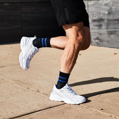 Zapatos de hombre CMR CHAMARIPA con tacón elevado - Zapatillas deportivas blancas de malla que aumentan la estatura 7 cm 