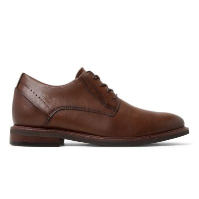 Zapatos de Vestir Hombre con Alzas – Derby Veganos Color Coñac 7cm