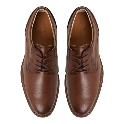 Zapatos de Vestir Hombre con Alzas – Derby Veganos Color Coñac 7cm