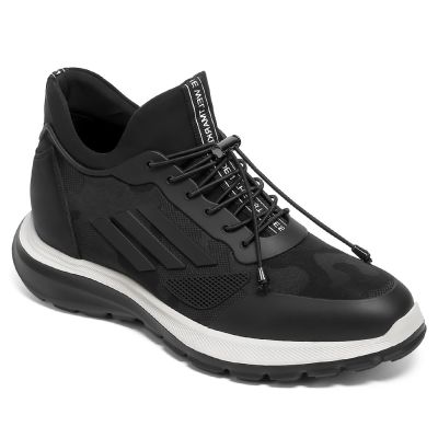CMR CHAMARIPA Zapatillas deportivas con alza  para hombre, color negro, que aumentan la estatura en 7 cm