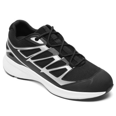 CMR CHAMARIPA Zapatos de Tacón Alto Para Hombre | Zapatillas Altas de Malla Transpirable Negra de 7 CM