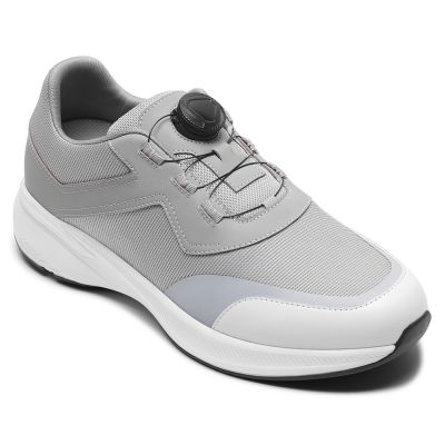 CMR CHAMARIPA Zapatillas con alzas para hombre | Sneakers de malla gris transpirable y ligera 7CM