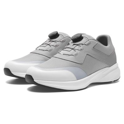 CMR CHAMARIPA Zapatillas con alzas para hombre | Sneakers de malla gris transpirable y ligera 7CM