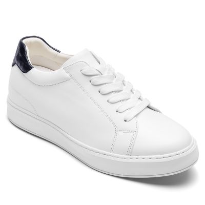 CMR CHAMARIPA Zapatos de aumento de altura para hombre - Blanco Casual, aumenta la altura hasta 6 CM