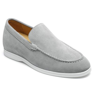 CMR CHAMARIPA Zapatos con alzas para hombre - Mocasines con punta de delantal, aumentan la altura 5 cm