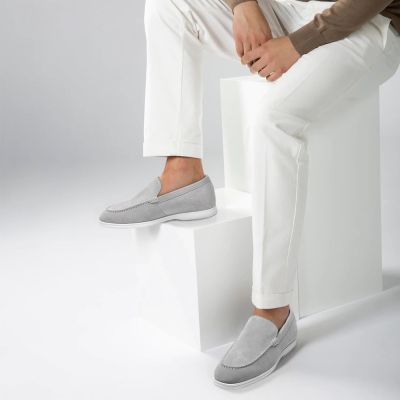 CMR CHAMARIPA Zapatos con alzas para hombre - Mocasines con punta de delantal, aumentan la altura 5 cm