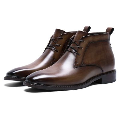 CHAMARIPA alzas para zapatos - botas chukka clásicas - Madera - 7CM más alto