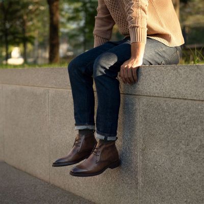 CHAMARIPA alzas para zapatos - botas chukka clásicas - Madera - 7CM más alto