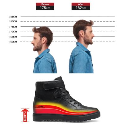 Black Height Incrasing Elevator Shoes Occident Dress Shoes