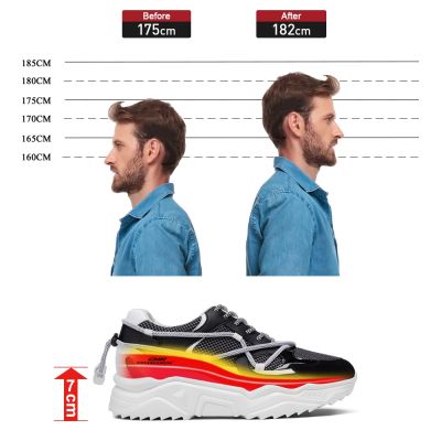 Black Height Incrasing Elevator Shoes Occident Dress Shoes