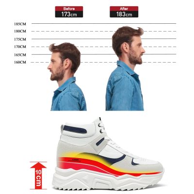 Zapatillas Con Alzas Hombre 10cm – Zapatillas Altas De Gamuza Blancas