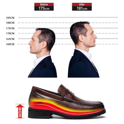 Black Height Incrasing Elevator Shoes Occident Dress Shoes