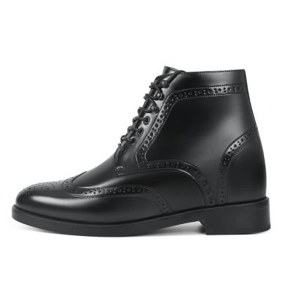 Zapatos De Altura Más Altos - Zapatos De Hombreheight - Botas Brogue Negras 9cm