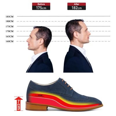 Black Height Incrasing Elevator Shoes Occident Dress Shoes