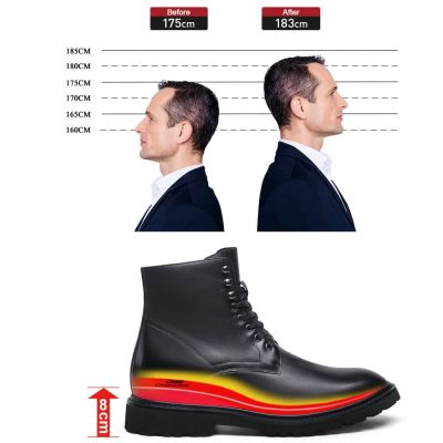 Black Height Incrasing Elevator Shoes Occident Dress Shoes