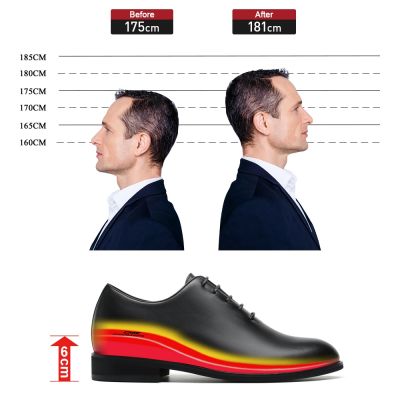 Black Height Incrasing Elevator Shoes Occident Dress Shoes