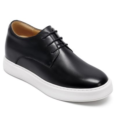 CMR CHAMARIPA Zapatos con alzas para hombre - Zapatillas deportivas negras informales, aumenta la altura 7 cm