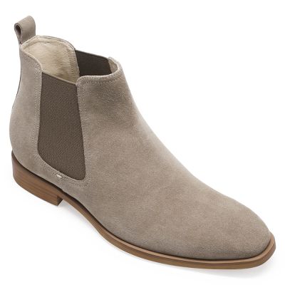 Botas Chelsea con Elevación de 7 cm en Gamuza