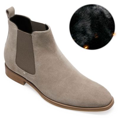 Botas Chelsea con Interior de Terciopelo y Elevación de 7 cm