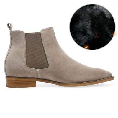 Botas Chelsea con Interior de Terciopelo y Elevación de 7 cm