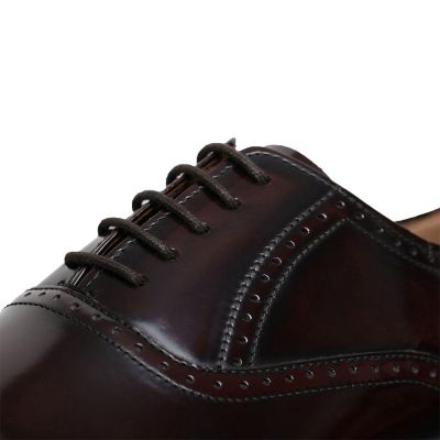 CHAMARIPA aumentar estatura zapatos - oxford con punta de medallón hechos a mano - borgoña - 7 CM más alto