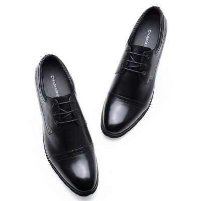 Zapatos Derby 10 cm de Cuero de Ternera con Elevación