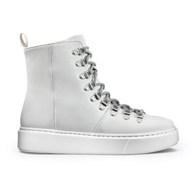 CHAMARIPA Zapatillas de cuña blancas para mujer - Zapatillas de cuña - Zapatillas altas de cuero para mujer 7 CM más alta