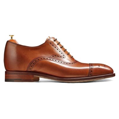 Goodyear ribeteado zapatillas con alzas - zapatos de hombre con alzas - Oxford marrón 7 CM