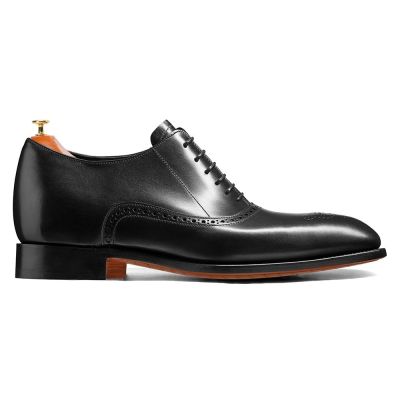 goodyear ribeteado zapatillas con alzas hombre - zapatos de altura - zapato oxford negro 7 CM