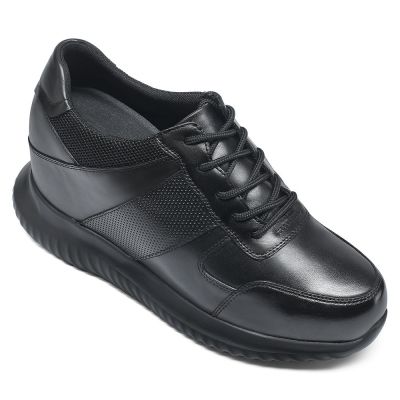 10cm Zapatos Con Alzas Hombre – Zapatillas Negras De Cuero