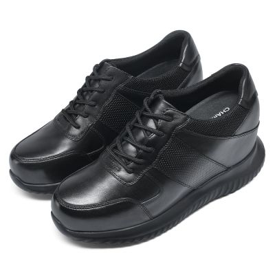 10cm Zapatos Con Alzas Hombre – Zapatillas Negras De Cuero