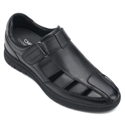 Sandalias Elevadoras de Cuero de Vaca | 6 cm Zapatos con Alzas