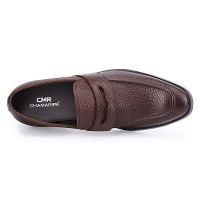 Penny Loafers de Cuero Auténtico Hasta 7 cm