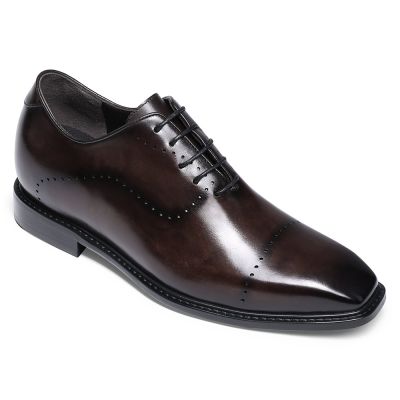 Oxfords con Plataforma de Cuero de Hasta 6 cm