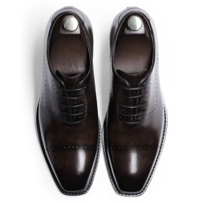 Oxfords con Plataforma de Cuero de Hasta 6 cm