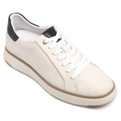 Zapatillas Elevadoras de Cuero de Vaca de 6 cm