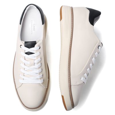 Zapatillas Elevadoras de Cuero de Vaca de 6 cm