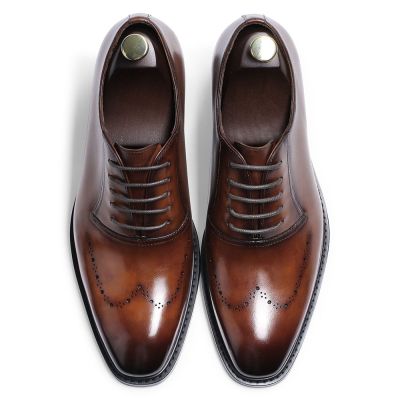 Oxfords Wingtip de Cuero de Vacuno +7 cm