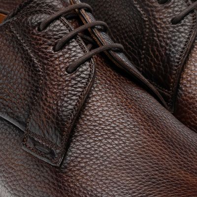 Zapatos Derby De Cuero Marrón - Zapatos Vestido para hacer mas altos - 7 CM Más Alto
